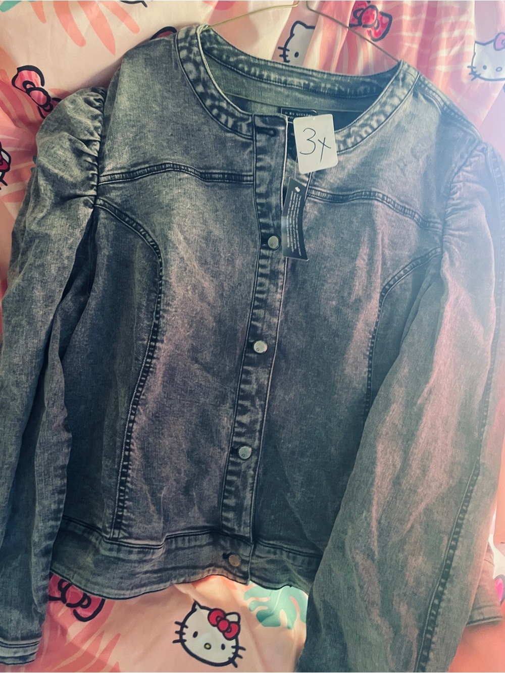 New 3x denim Faded Black jacket G By Giuliana Black Label